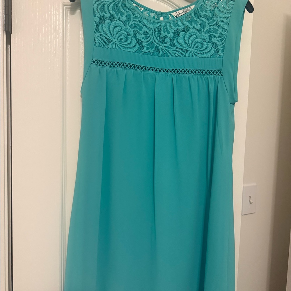 Speechless Turquoise Lace Dress